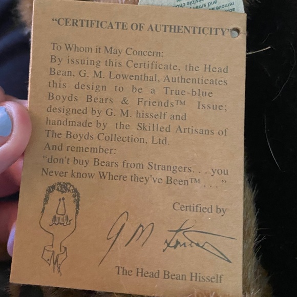 Boyds Bears – With Denim Vest - Picture 2 of 6